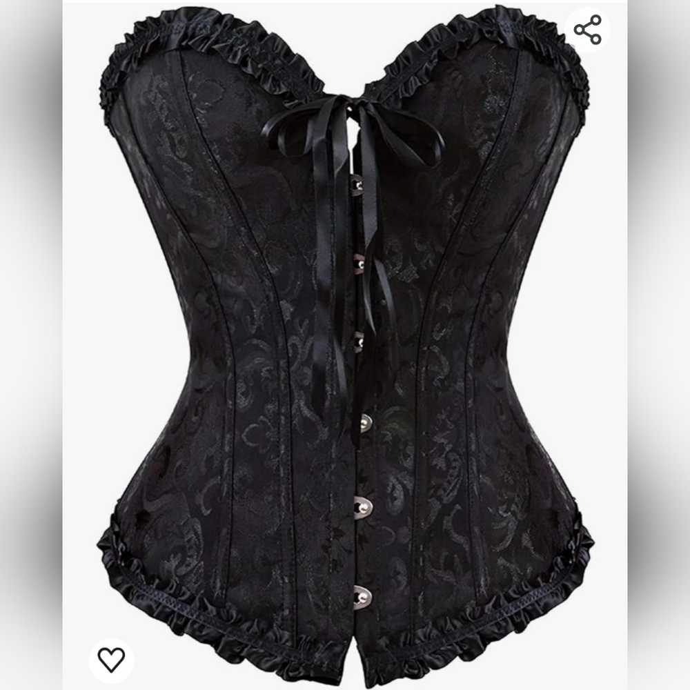 NWT EVAbaby Women Sexy Floral Boned Corset Overbust Body Shaper Bustier
